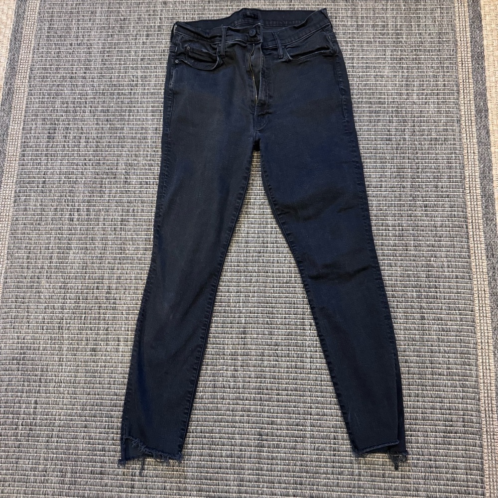 MOTHER Stunner Zip Ankle Step Fray Jeans